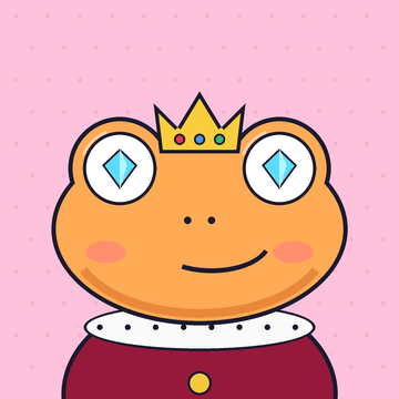 Pondhood #1562 with crown and royal robe