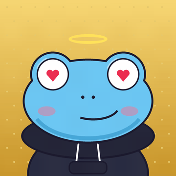 Pondhood #772 with halo and heart eyes